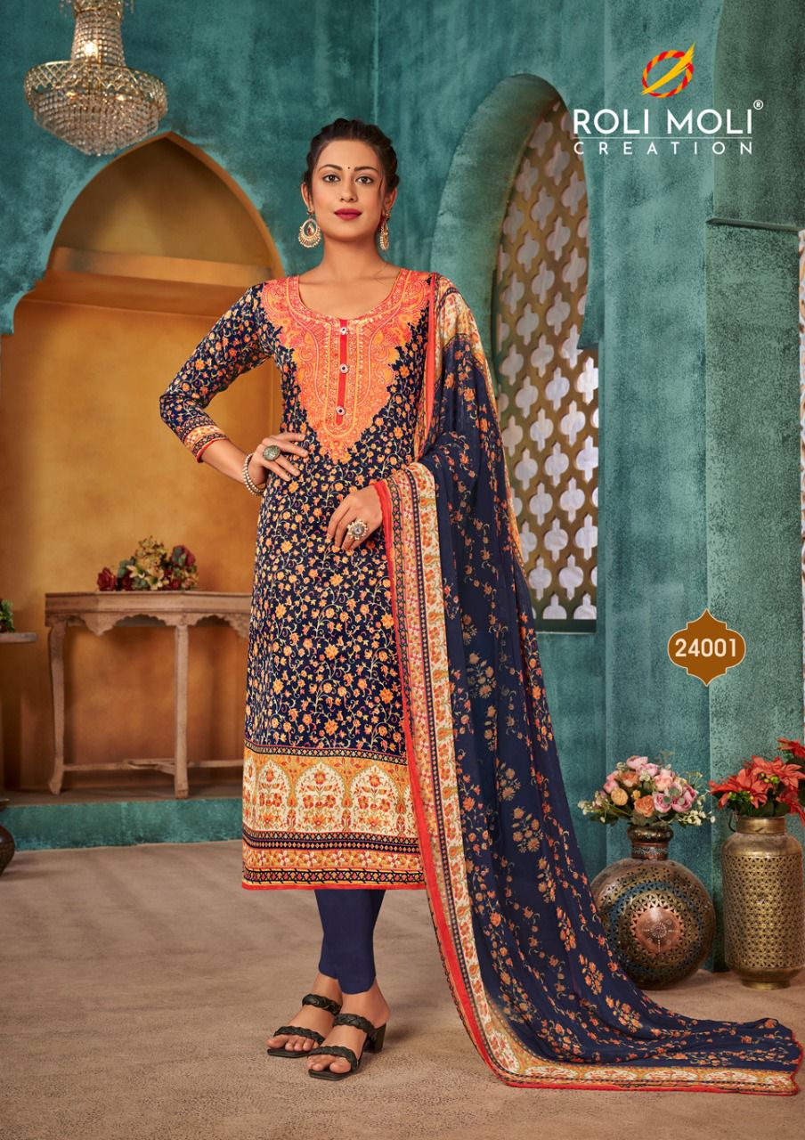 Roli Moli Zaara 4 Winter Casual Wear Designer Printed Pashmina Dress Collection